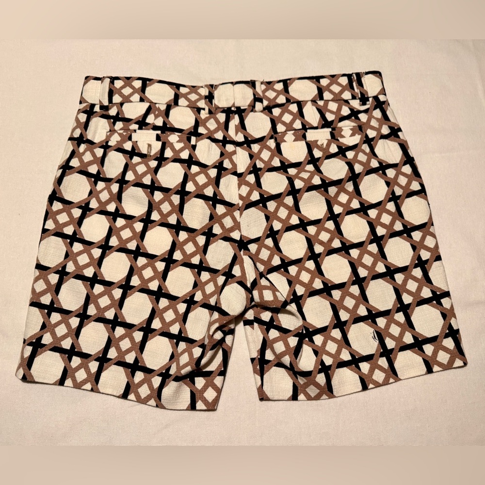 Stylish Brown Patterned Men's Flat Front Shorts V… - image 1